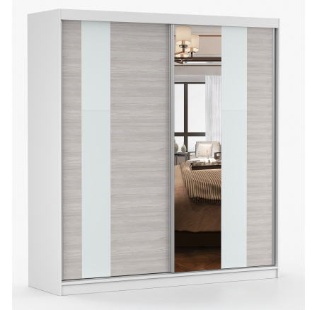 Šatní skříň MULTI 32 - 203 cm, Bílá/Kathult