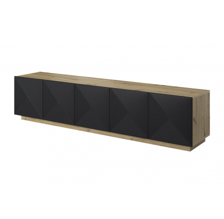 TV komoda Asha, artisan / černý mat TV komoda Asha, artisan / černý mat