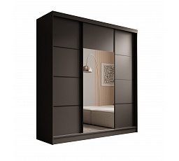 Šatní skříň Keri 200 Černá+Černá