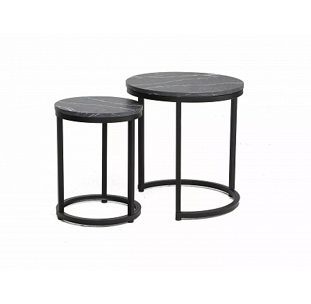 Konferenční stůl HOLA , efekt černého mramoru/černý mat