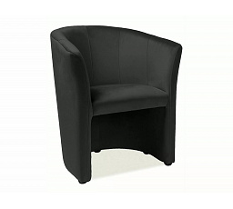 Křeslo TM-1 VELVET, Černý Bluvel 19/Wenge