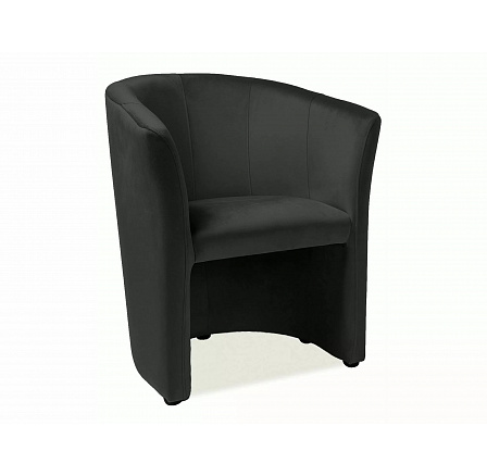 Křeslo TM-1 VELVET, Černý Bluvel 19/Wenge