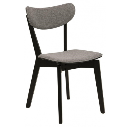 Židle Roxby čalouněná šedá/černá