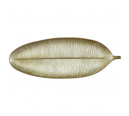Dekorativní tác List 59 cm zlatý