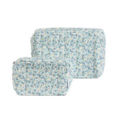 Sada kosmetických taštiček ESTIEN v modrých květech 30x10x20cm 20x8x14cm 883304