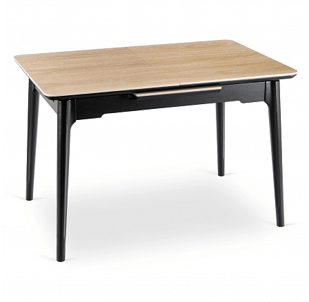 Stůl SAMER Rozkládací Keramický 138-178 cm Dub/Černý