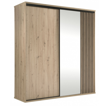 Šatní skříň CALI C-15, Artisan/Černý mat Šatní skříň CALI C-15, Artisan/Černý mat