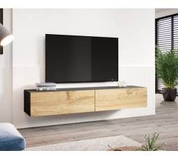 TV komoda VIGO 180, černá / dub wotan