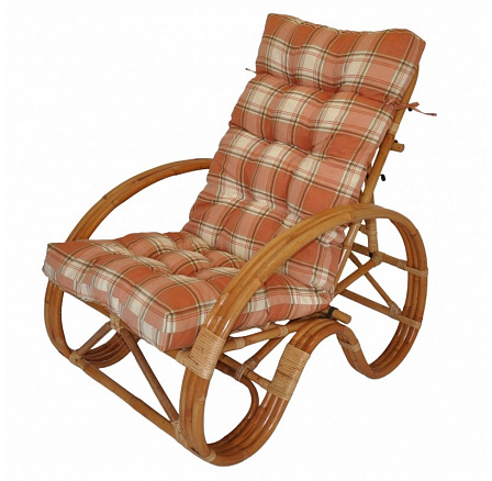 Ratanové křeslo polohovací ratan semambo polstr kostka Tera