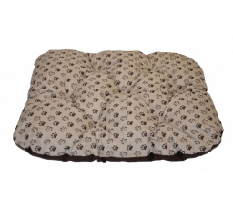 Podložka pro psa voděodolná zaoblená 80x60 cm tlapka béžová