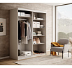 Šatní skříň s posuvnými dveřmi Delia 160 Bílá+Artisan