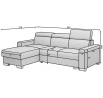 Rohová sedací souprava FRESIA, Nube 3 Pravá