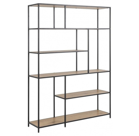 Regál Seaford XIV dub/černý