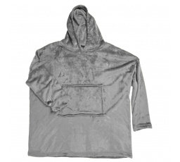 Šedá plyšová mikina / snuddie