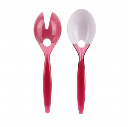 Sada příborů na salát červená Sada příborů na salát červená