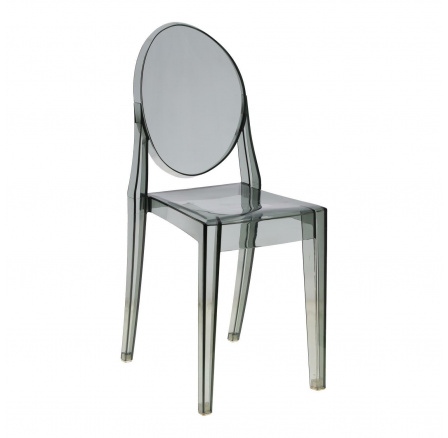 Židle Viki šedá transp.