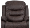 Polohovací křeslo, hnědá, látka, TV-4086 BR