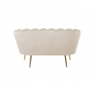Sofa SF1-FXJG sametová béžová , nohy zlaté