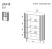 Vitrína ZANTE - ZA1, Kašmír