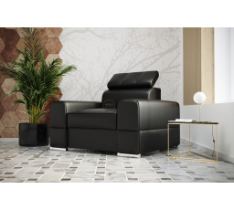 Křeslo ROYAL 114 cm - černá eko kůže