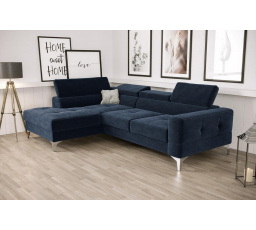Rohová sedací souprava TOSCANIA MINI s funkcí spaní 170x250 cm - modrá, levá