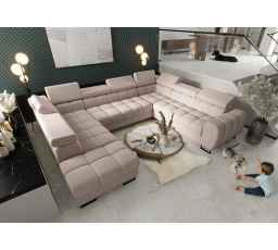 Rohová sedací souprava ASPEN MAX I 265x350x225 cm - pravá, béžová