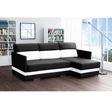 Rohová sedací souprava Berry P černá/bílá Rohová sedací souprava Berry P černá/bílá
