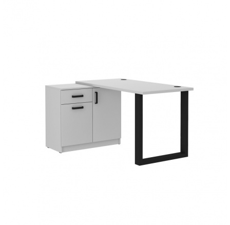 Psací stůl s komodou MATYLDA 130, Světle šedá
