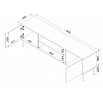 TV komoda DOMI 180 2D, dub Cremona