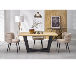 Jídelní stůl MASSIVE 2, přírodní dub/černý