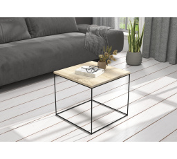 Konferenční stolek ELENA 50x50 Černý+Sonoma