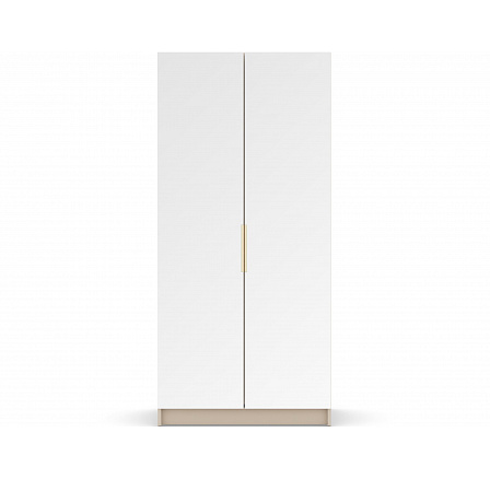 Mirtillo two-door wardrobe with two mirrors in cashmere Cashmere 100x216