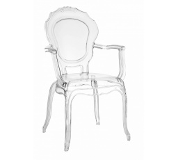 Průhledná židle Queen Arm