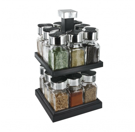 Dvouúrovňový stojan na koření čtvercový