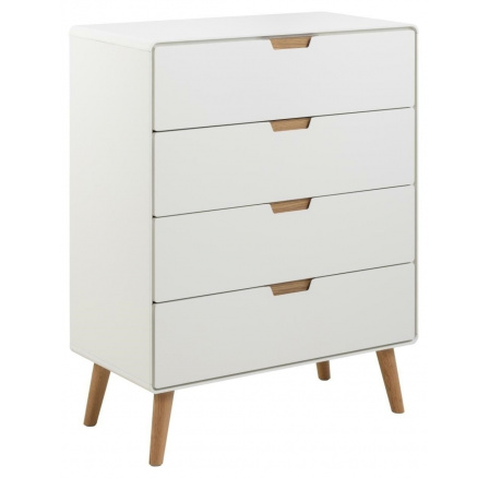 Komoda Lowell se 4 zásuvkami bílá