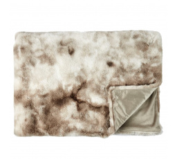 Přehoz Furry 140x200cm hnědo-krémový