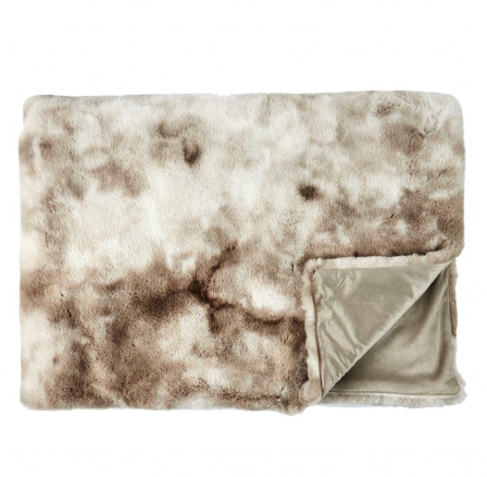 Přehoz Furry 140x200cm hnědo-krémový