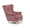 Křeslo ušák, růžová látka, AK-388 PINK2