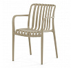 Zahradní židle plast, béžová, CT-X7029 CAP