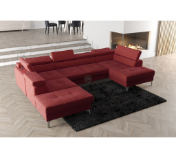 Rohová sedací souprava TOSCANIA MAX II 170x350x220červená , levá