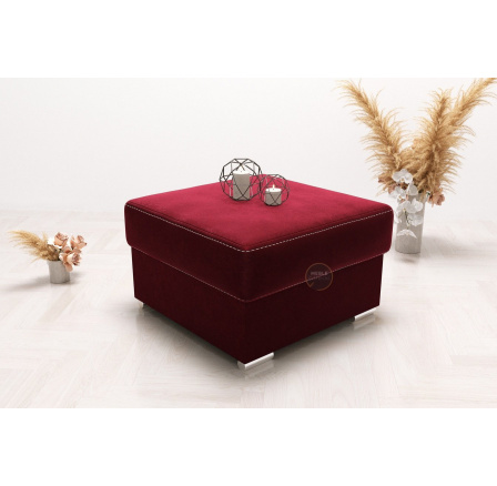 Taburet s úložným prostorem 70×70 - bordó Taburet s úložným prostorem 70×70 - bordó