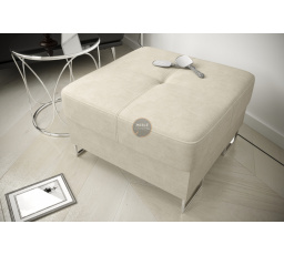 Taburet s úložným prostorem 70 x 70 cm GALAXY - béžová