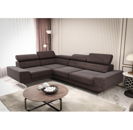 Rohová sedací souprava MILANO II - hnědá , levá