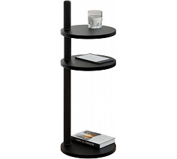Odkládací stolek Claro II kulatý Ø30 cm – různé barvy na výběr – Černý MiniPearl, Černý mat