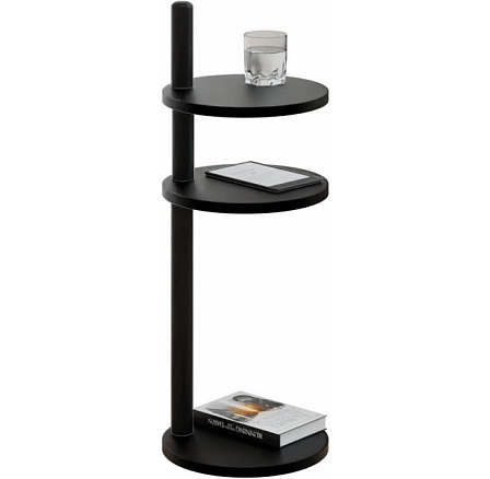 Odkládací stolek Claro II kulatý Ø30 cm – různé barvy na výběr – Černý MiniPearl, Černý mat Odkládací stolek Claro II kulatý Ø30 cm – různé barvy na výběr – Černý MiniPearl, Černý mat
