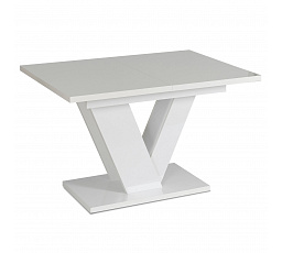 Stůl CLARK Rozkládací 120-160 cm Bílý Lesk