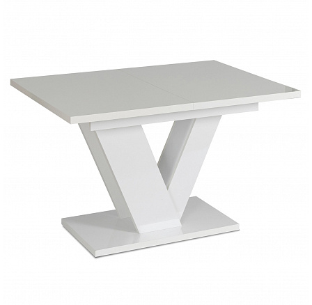 Stůl CLARK Rozkládací 120-160 cm Bílý Lesk Stůl CLARK Rozkládací 120-160 cm Bílý Lesk