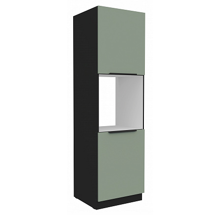 Kuchyňská skříň ARIA - 60 DP-210 2F, Černá/Aquamarine