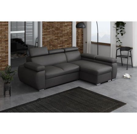 Rohová sedací soustava Bodie pravá tmavě šedá Rohová sedací soustava Bodie pravá tmavě šedá