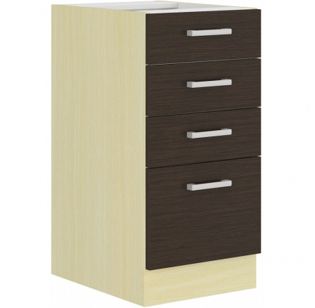 Kuchyňská dolní skříňka CHRISTO 40D-4S-BB, Dub ferrara/Legno tmavé Kuchyňská dolní skříňka CHRISTO 40D-4S-BB, Dub ferrara/Legno tmavé